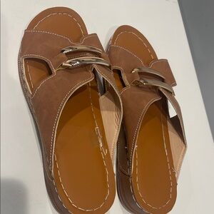 Brown Slide Sandals